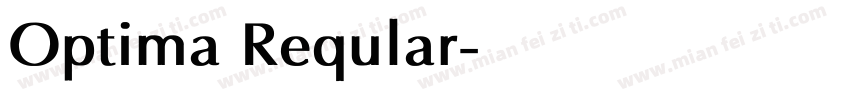 Optima Reqular字体转换